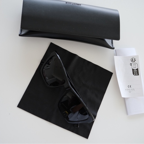 Saint Laurent Black and Gold Sunglasses - Picture 8 of 9